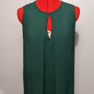 H&M green sleeveless blouse Women's Size 6